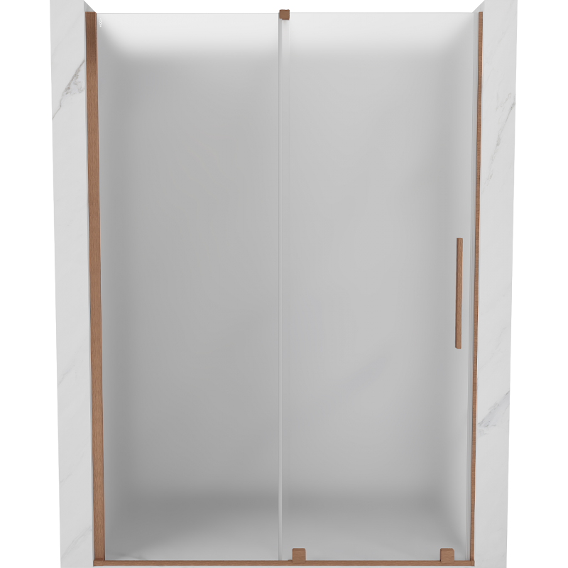Mexen Velar posuvné sprchové dvere 150 cm, námraza, brúsená meď - 871-150-000-31-65