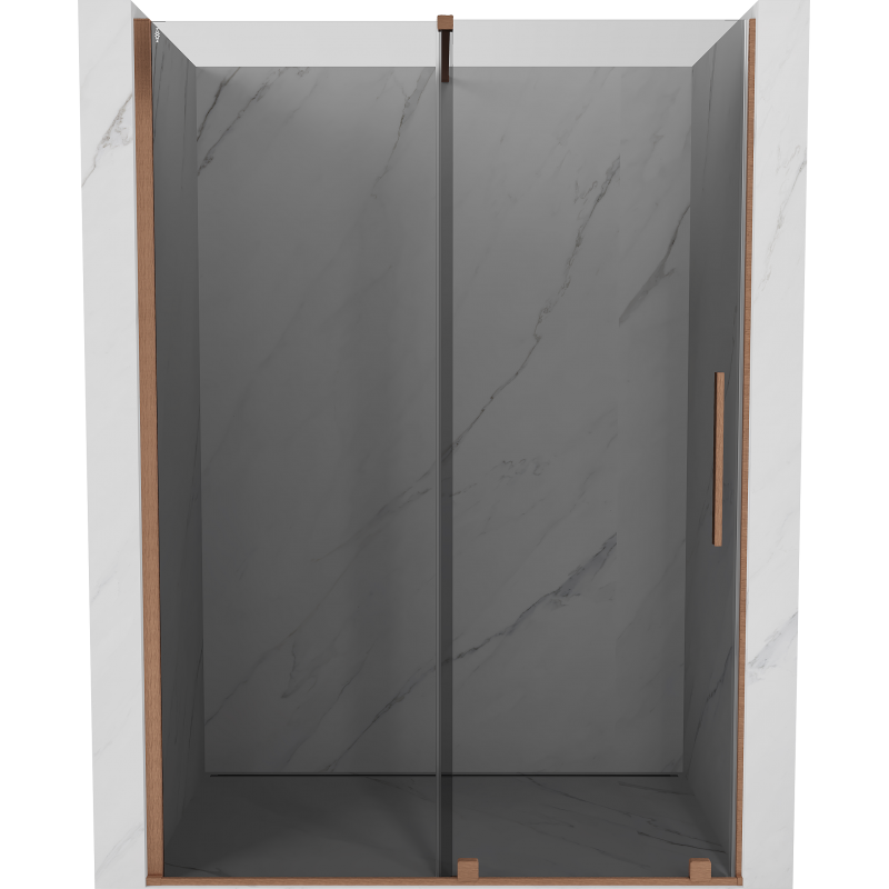 Mexen Velar posuvné sprchové dvere 150 cm, grafit, brúsená meď - 871-150-000-41-65