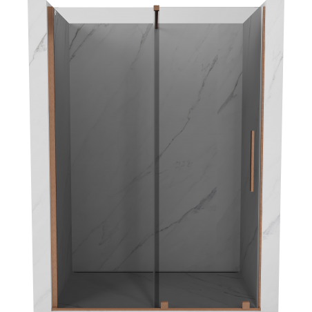 Mexen Velar posuvné sprchové dvere 150 cm, grafit, brúsená meď - 871-150-000-41-65