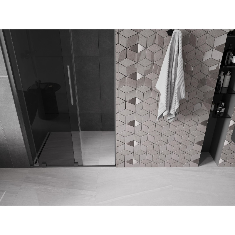 Mexen Velar posuvné sprchové dvere 90 cm, grafit, brúsená gun gray - 871-090-000-41-66
