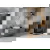 Mexen Rio polokruhový sprchovací kút 90 x 90 cm, grafit, chróm + sprchová vanička Flat, čierna - 863-090-090-01-40-4170