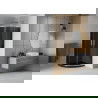 Mexen Rio polokruhový sprchovací kút 90 x 90 cm, grafit, chróm + sprchová vanička Flat, čierna - 863-090-090-01-40-4170