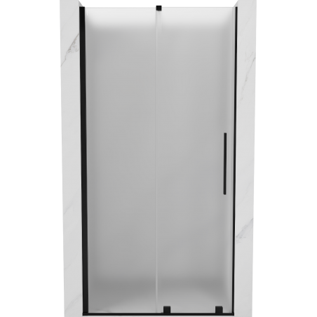 Mexen Velar posuvné sprchové dvere 90 cm, mrazené, čierne - 871-090-000-31-70