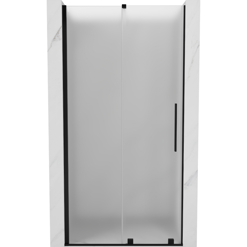 Mexen Velar posuvné sprchové dvere 120 cm, mrazivé, čierne - 871-120-000-31-70