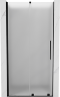 Mexen Velar posuvné sprchové dvere 120 cm, mrazivé, čierne - 871-120-000-31-70