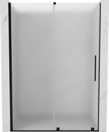 Mexen Velar sprchové dvere posuvné 130 cm, matné, čierne - 871-130-000-31-70