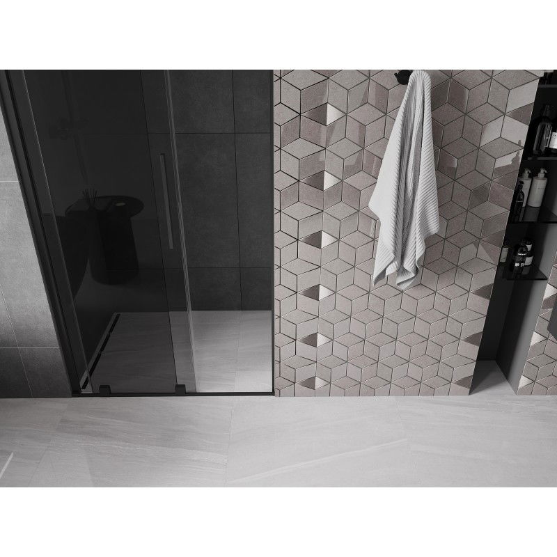 Mexen Velar posuvné sprchové dvere 110 cm, grafit, čierne - 871-110-000-41-70