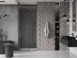 Mexen Velar posuvné sprchové dvere 120 cm, transparentné, gun metal - 871-120-000-01-95