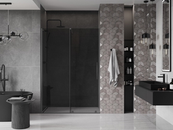 Mexen Velar posuvné sprchové dvere 140 cm, grafit, gun metal - 871-140-000-41-95