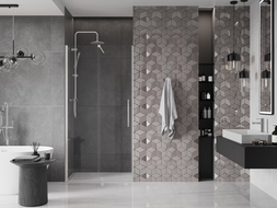 Mexen Velar posuvné sprchové dvere 90 cm, transparentné, kartáčovaný nikel - 871-090-000-01-97