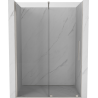 Mexen Velar posuvné sprchové dvere 140 cm, transparentné, kartáčovaný nikel - 871-140-000-01-97