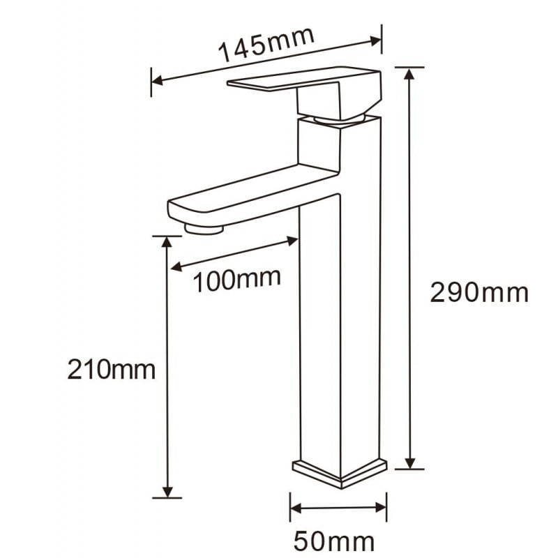 Mexen Emma vysoká umývadlová batéria, čierna - 71910-70