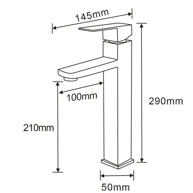 Mexen Emma vysoká umývadlová batéria, inox - 71910-00
