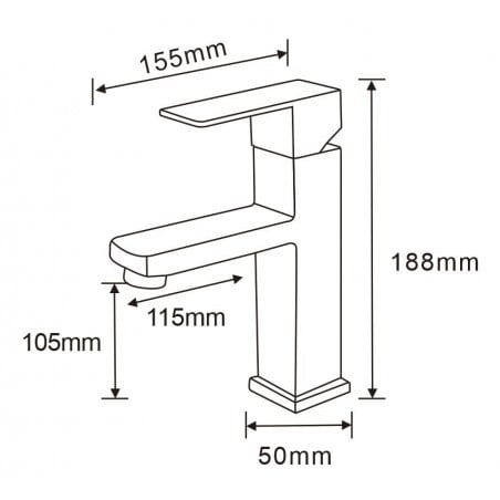 Mexen Emma batéria umývadlová, zlatá kartáčovaná - 71900-50