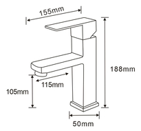 Mexen Emma batéria umývadlová, zlatá kartáčovaná - 71900-50