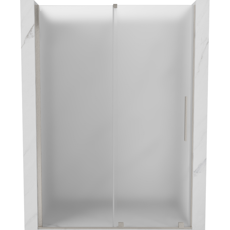 Mexen Velar posuvné sprchové dvere 150 cm, ľad, brúsený nikel - 871-150-000-31-97