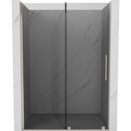 Mexen Velar sprchové dvere posuvné 150 cm, grafit, kartáčovaný nikel - 871-150-000-41-97
