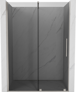 Mexen Velar sprchové dvere posuvné 130 cm, grafit, brúsený nikel - 871-130-000-41-97