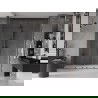 Mexen Velar Duo sprchové dvere posuvné 170 cm, transparentné, temná oceľ - 871-170-000-02-95
