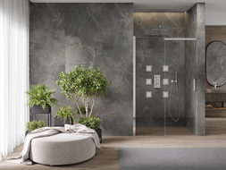 Mexen Omega sprchové dvere posuvné 140 cm, transparentné, chróm - 825-140-000-01-00