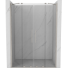 Mexen Velar Duo posuvné sprchové dvere 140 cm, transparentné, brúsený nikel - 871-140-000-02-97
