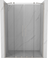 Mexen Velar Duo posuvné sprchové dvere 140 cm, transparentné, brúsený nikel - 871-140-000-02-97