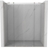 Mexen Velar Duo sprchové dvere posuvné 170 cm, transparentné, brúsený nikel - 871-170-000-02-97