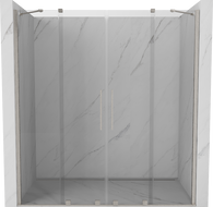 Mexen Velar Duo sprchové dvere posuvné 180 cm, transparentné, brúsený nikel - 871-180-000-02-97