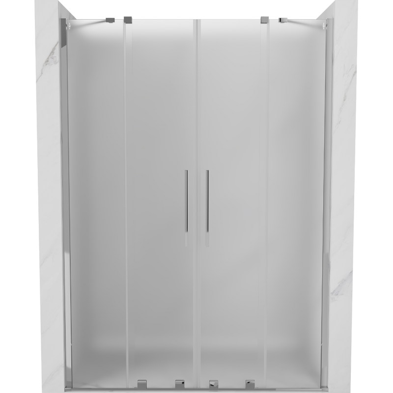 Mexen Velar Duo posuvné sprchové dvere 140 cm, matné, chróm - 871-140-000-32-01