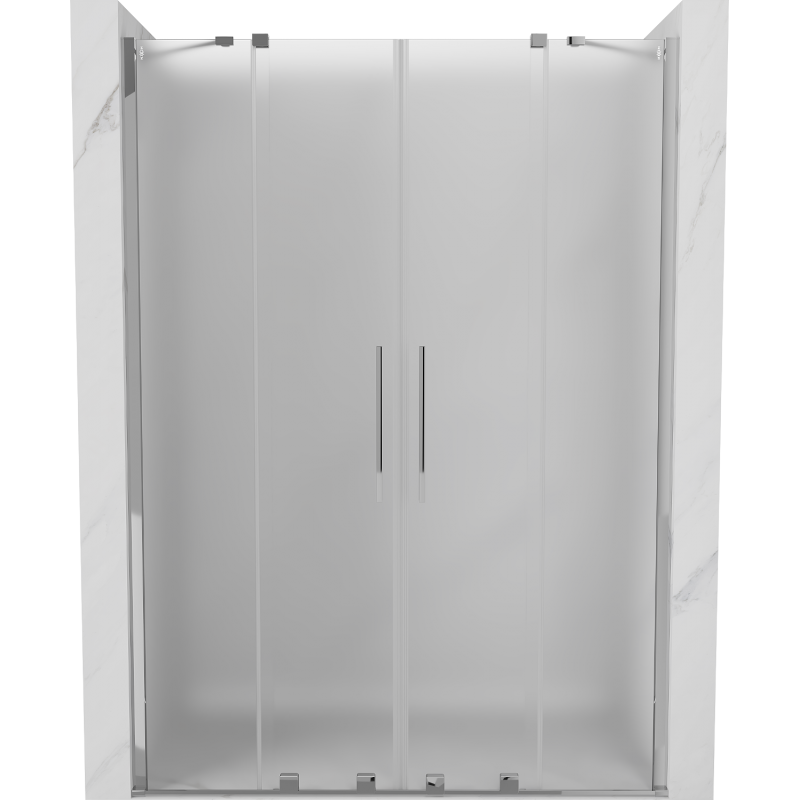 Mexen Velar Duo posuvné sprchové dvere 150 cm, matné, chróm - 871-150-000-32-01