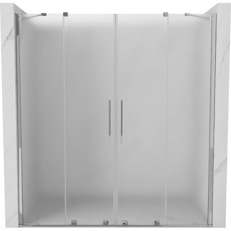Mexen Velar Duo sprchové dvere posuvné 170 cm, mrazené, chróm - 871-170-000-32-01