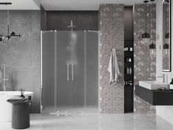 Mexen Velar Duo posuvné sprchové dvere 150 cm, matné, chróm - 871-150-000-32-01