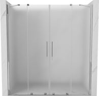Mexen Velar Duo posuvné sprchové dvere 200 cm, matné, chróm - 871-200-000-32-01
