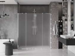 Mexen Velar Duo posuvné sprchové dvere 200 cm, matné, chróm - 871-200-000-32-01