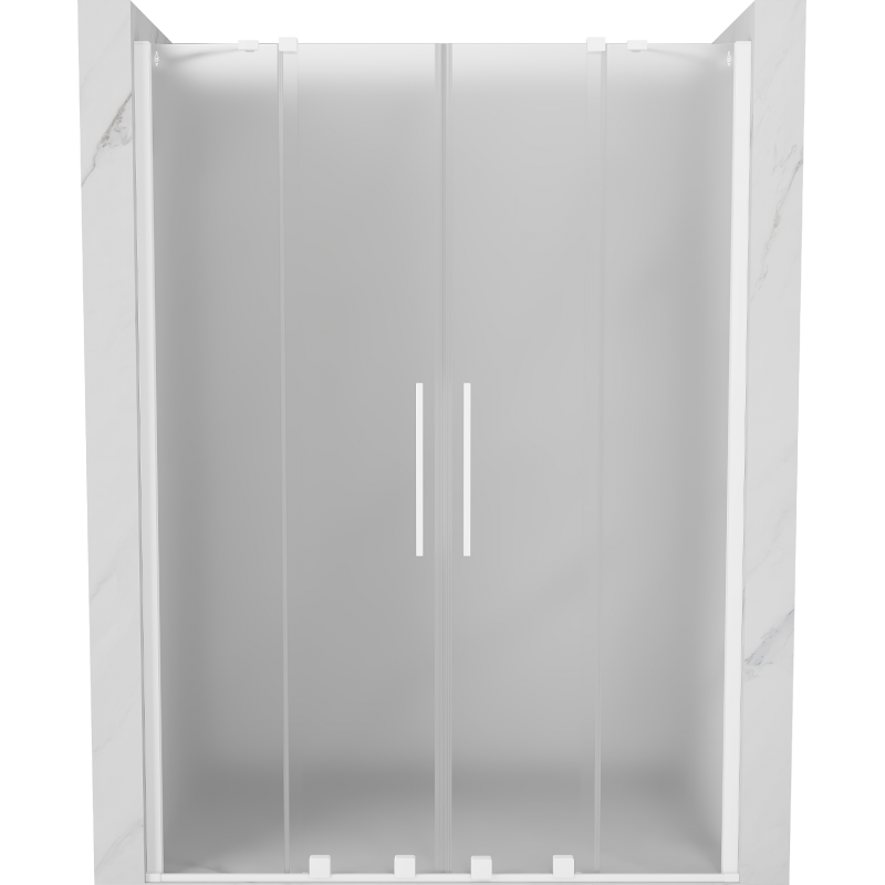 Mexen Velar Duo posuvné sprchové dvere 150 cm, matné, biele - 871-150-000-32-20