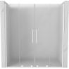 Mexen Velar Duo posuvné sprchové dvere 180 cm, mráz, biele - 871-180-000-32-20
