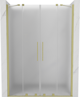 Mexen Velar Duo sprchové dvere posuvné 140 cm, námraza, zlaté leštené - 871-140-000-32-55