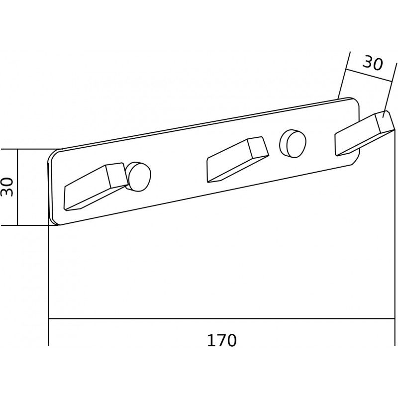 Mexen trojitý háčik na uterák, čierny - 709173-70