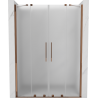 Mexen Velar Duo sprchové dvere zasúvacie 150 cm, mrazené, ružové zlato - 871-150-000-32-60