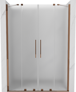 Mexen Velar Duo sprchové dvere zasúvacie 150 cm, mrazené, ružové zlato - 871-150-000-32-60