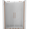 Mexen Velar Duo posuvné sprchové dvere 160 cm, námraza, brúsená meď - 871-160-000-32-65