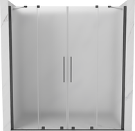 Mexen Velar Duo sprchové posuvné dvere 200 cm, mrazuvzdorné, brúsené gun gray - 871-200-000-32-66