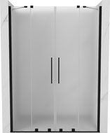 Mexen Velar Duo posuvné sprchové dvere 140 cm, ľadové, čierne - 871-140-000-32-70
