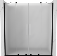 Mexen Velar Duo posuvné sprchové dvere 180 cm, mrazené, čierne - 871-180-000-32-70