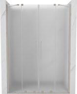 Mexen Velar Duo posuvné sprchové dvere 150 cm, mliečne, brúsený nikel - 871-150-000-32-97