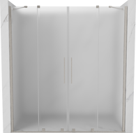 Mexen Velar Duo posuvné sprchové dvere 170 cm, námraza, brúsený nikel - 871-170-000-32-97