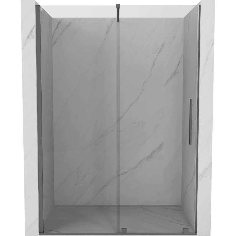 Mexen Velar posuvné sprchové dvere 140 cm, transparentné, gun metal - 871-140-000-01-95