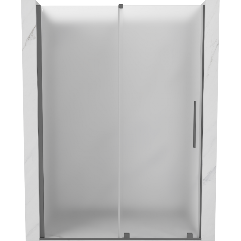 Mexen Velar posuvné sprchové dvere 160 cm, mrazené sklo, tmavý kov - 871-160-000-31-95