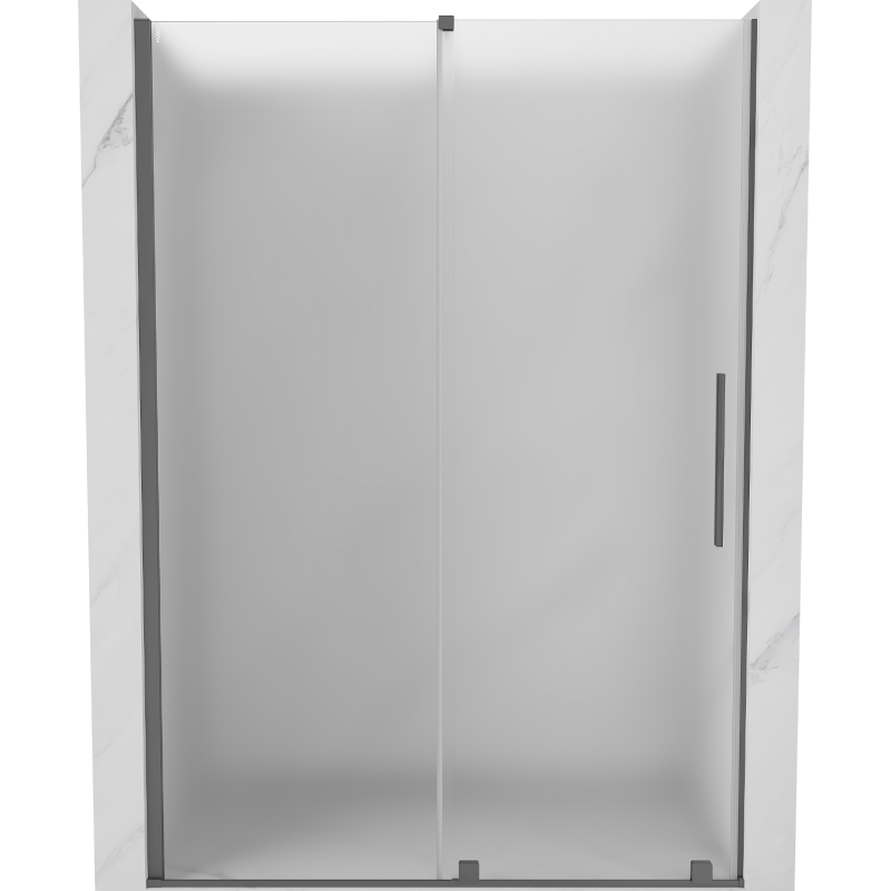 Mexen Velar posuvné sprchové dvere 130 cm, matné, gun metal - 871-130-000-31-95