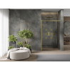Mexen Omega posuvné sprchové dvere 140 cm, transparentné, zlaté - 825-140-000-50-00